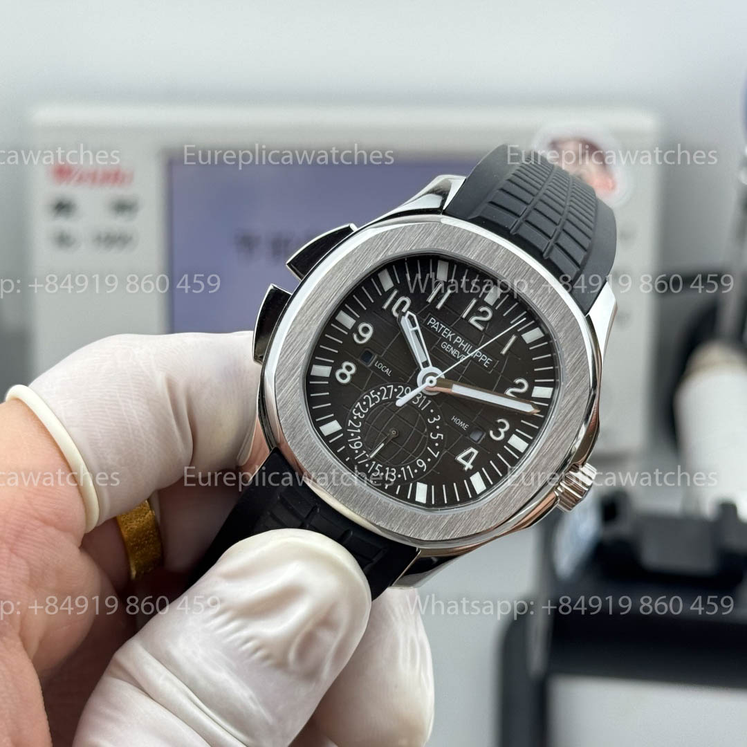 Patek Philippe Aquanaut 5164A-001 Dual Time Version 1:1 Meilleure version PPF Factory