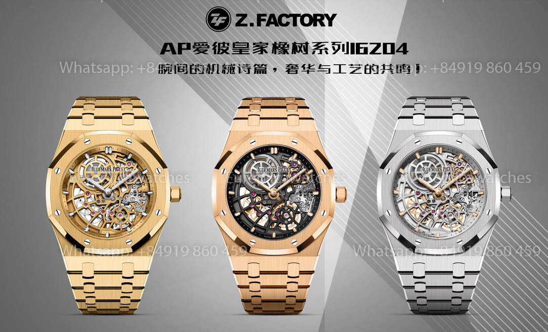 Audemars Piguet Royal Oak 16204OR.OO.1240OR.01 Skeleton Dial 1:1 Beste Version ZF Factory