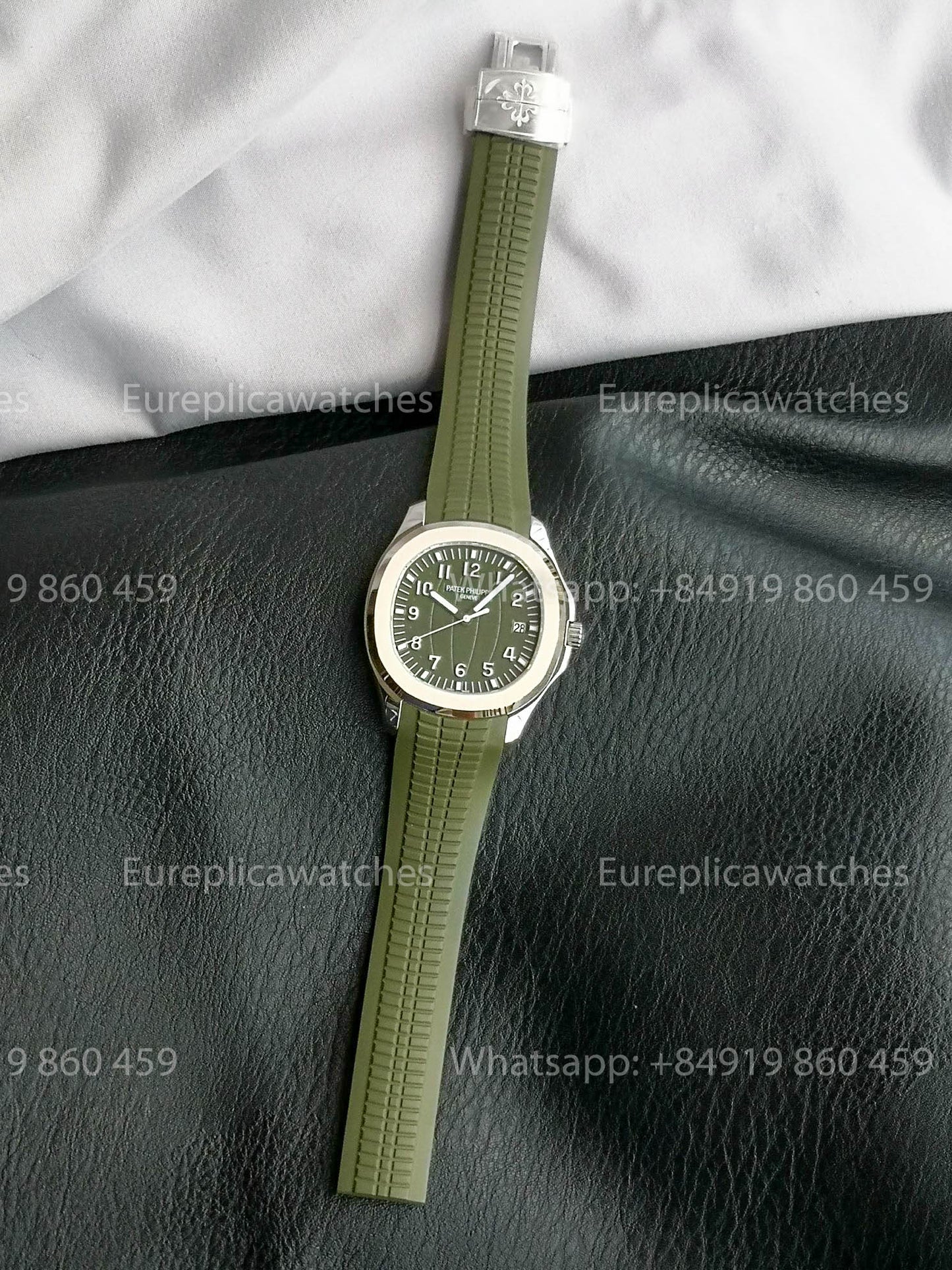 Patek Philippe Aquanaut 5167 Green Rubber Strap 1:1 Best Version BBF Factory Green dial
