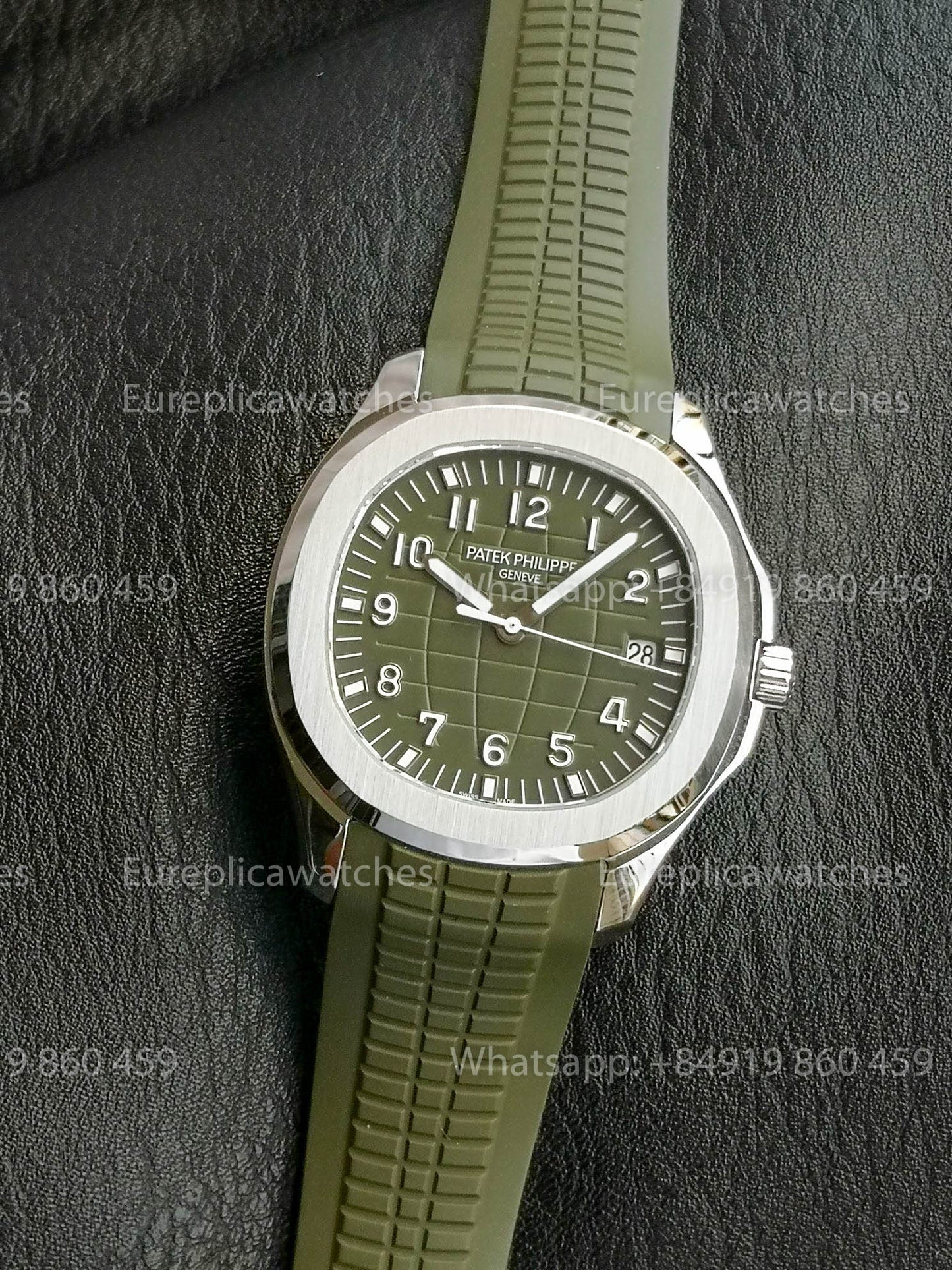 Patek Philippe Aquanaut 5167 Green Rubber Strap 1:1 Best Version BBF Factory Green dial