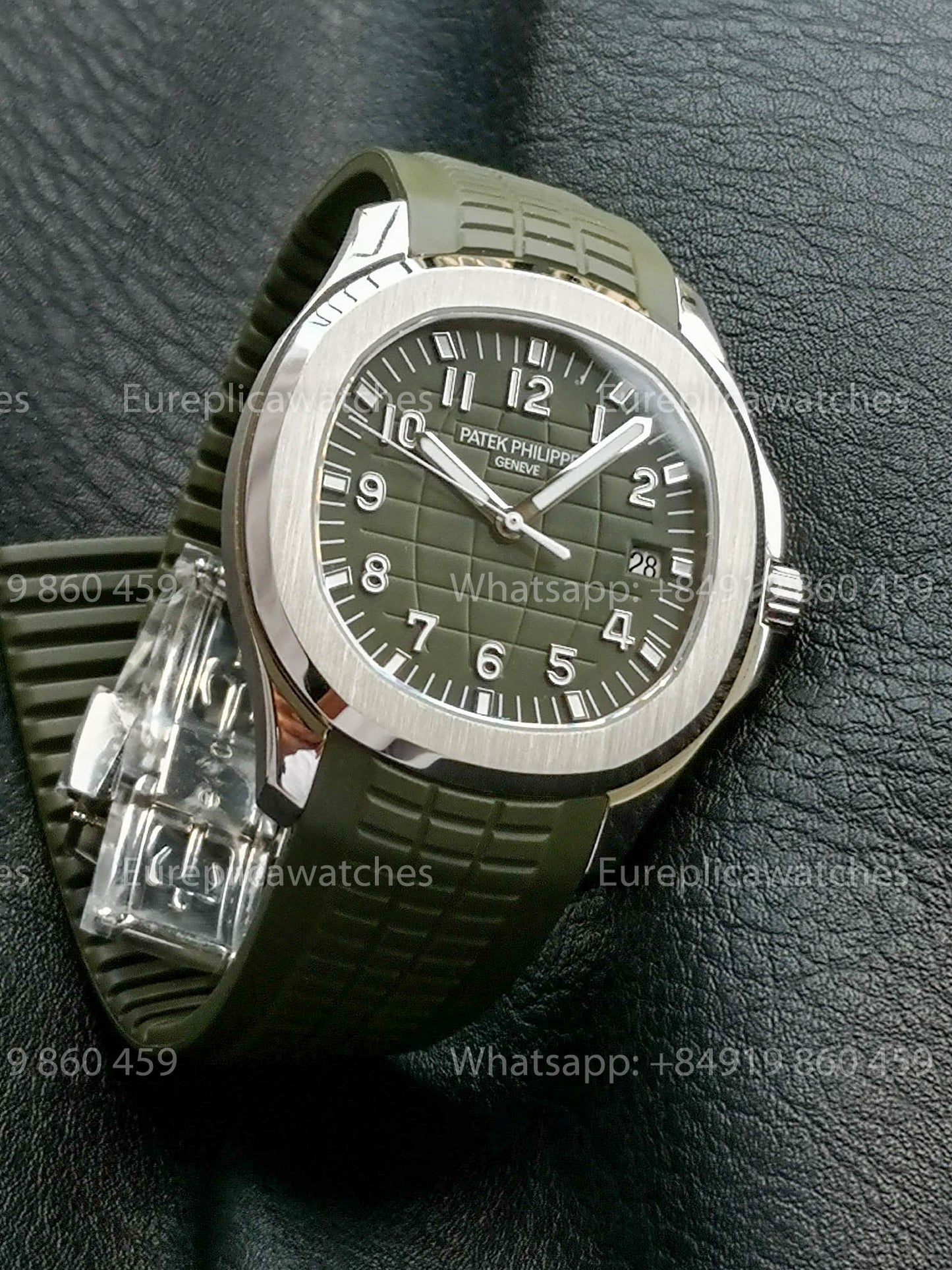 Patek Philippe Aquanaut 5167 Green Rubber Strap 1:1 Best Version BBF Factory Green dial
