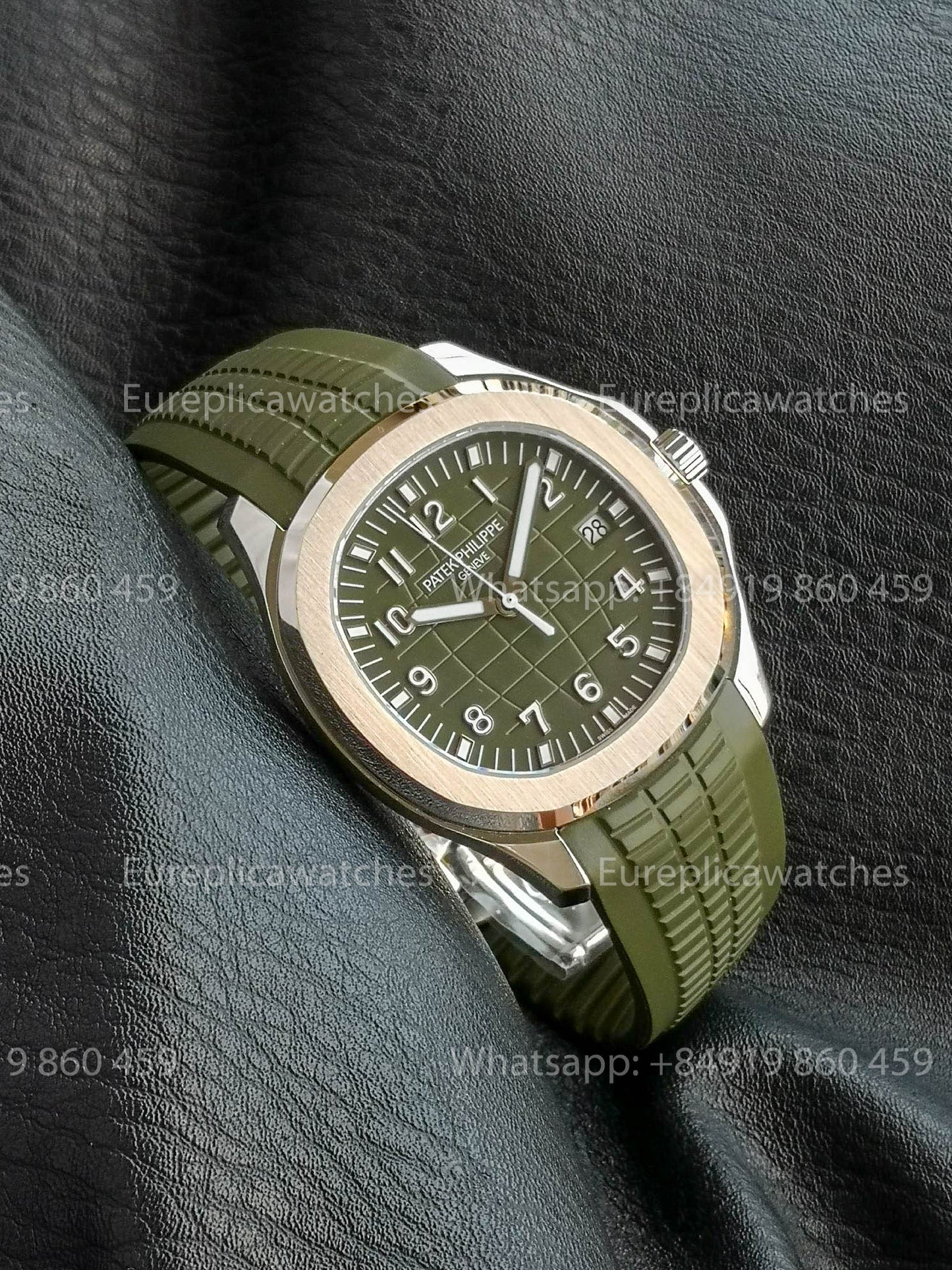 Patek Philippe Aquanaut 5167 Green Rubber Strap 1:1 Best Version BBF Factory Green dial