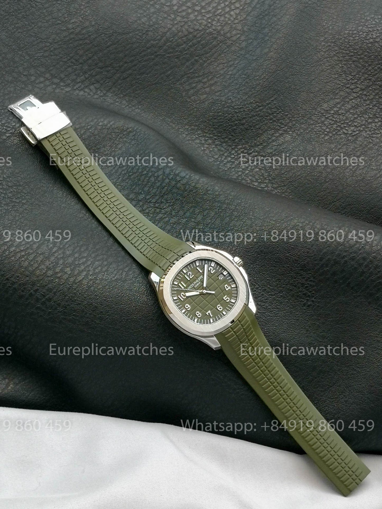 Patek Philippe Aquanaut 5167 Green Rubber Strap 1:1 Best Version BBF Factory Green dial