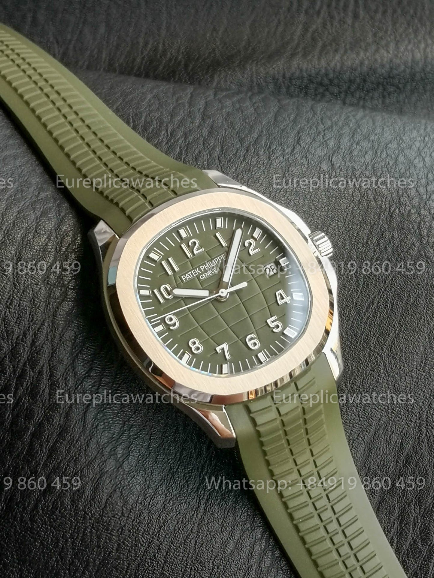Patek Philippe Aquanaut 5167 Green Rubber Strap 1:1 Best Version BBF Factory Green dial