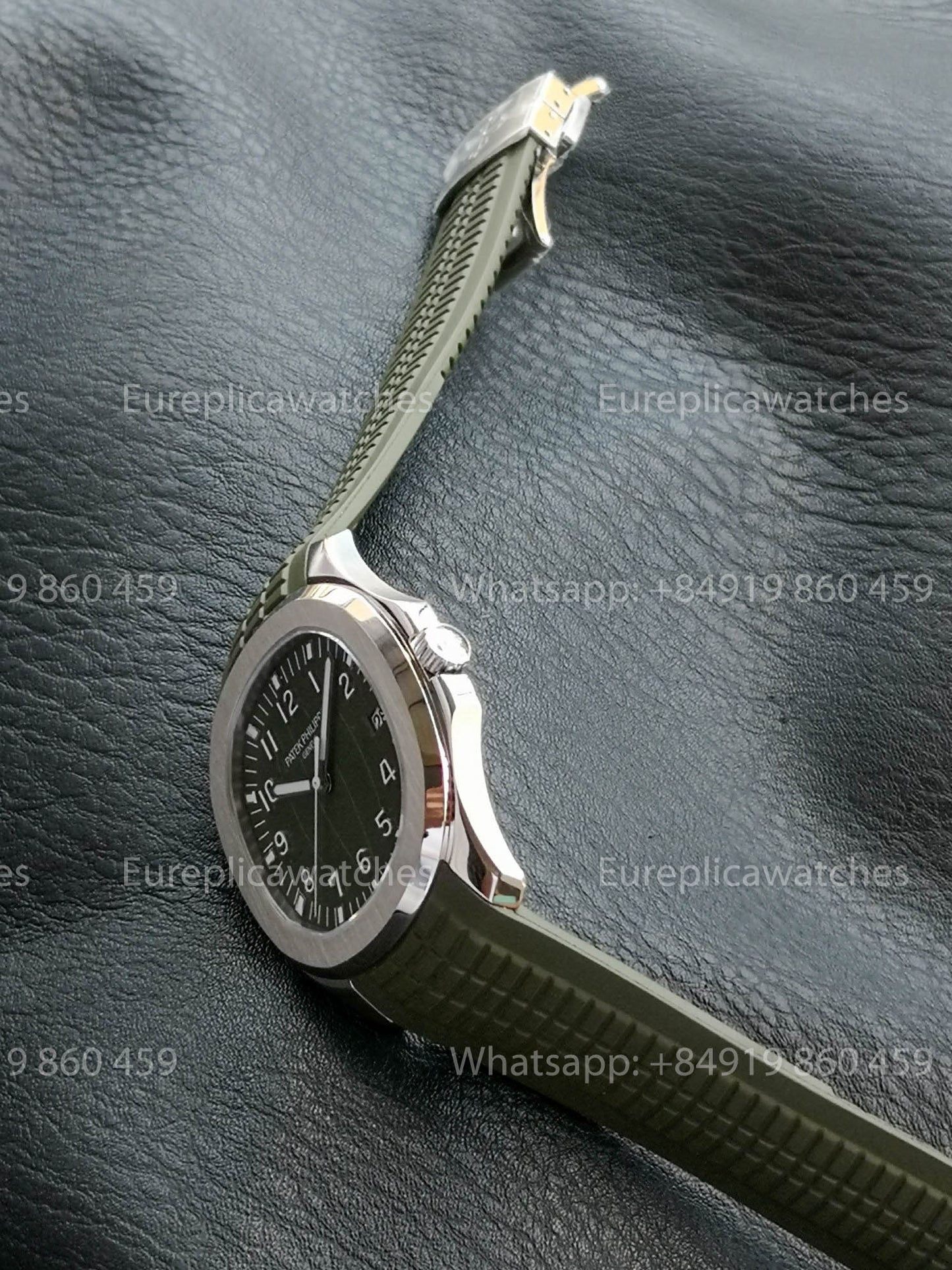 Patek Philippe Aquanaut 5167 Green Rubber Strap 1:1 Best Version BBF Factory Green dial