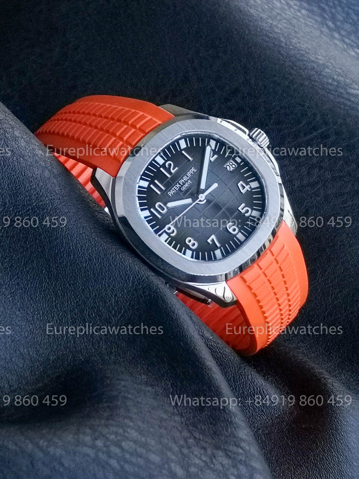 Patek Philippe Aquanaut 5167 Orangefarbenes Kautschukarmband 1:1 Beste Version BBF Factory Graues Zifferblatt
