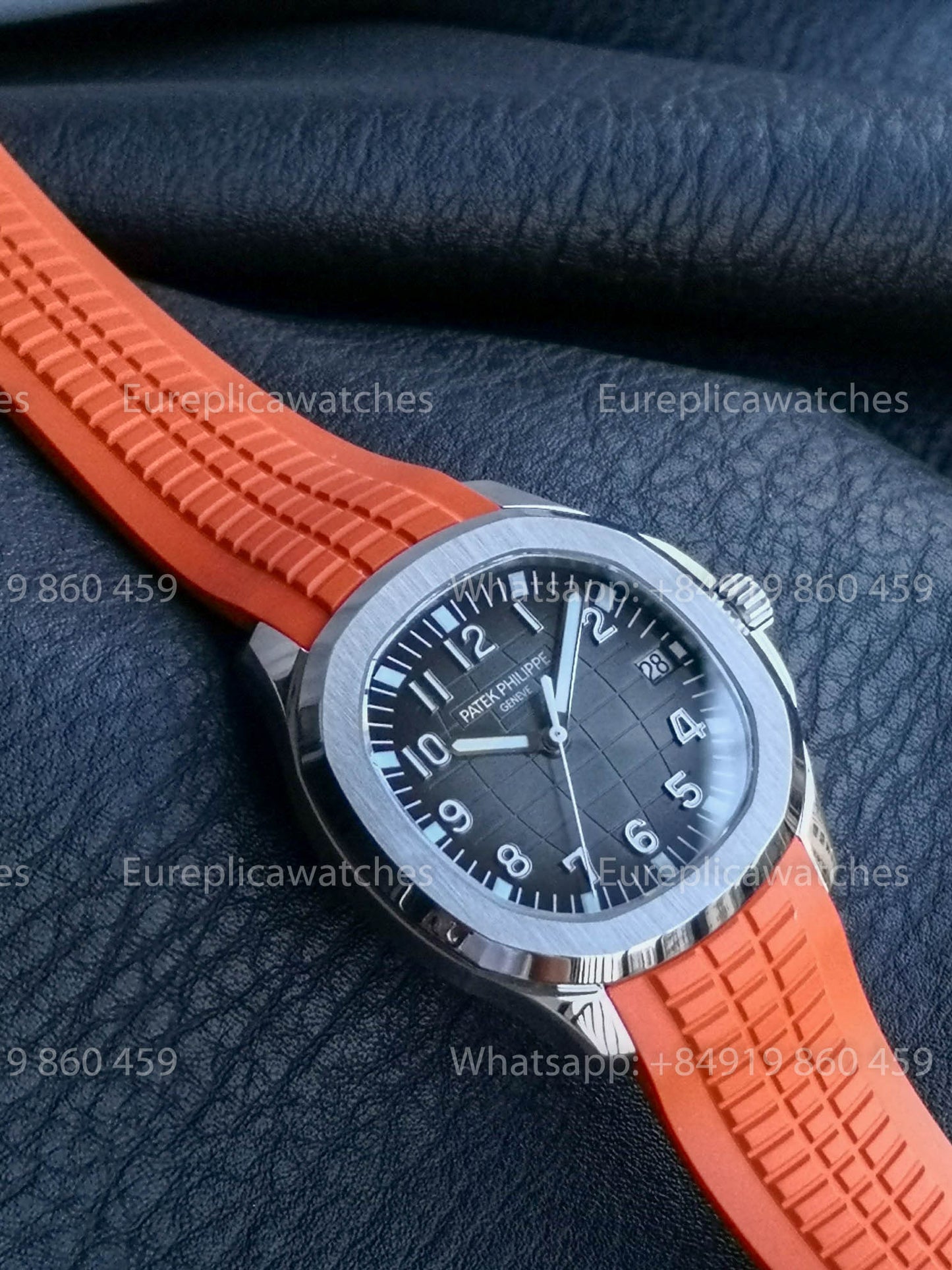 Patek Philippe Aquanaut 5167 Orangefarbenes Kautschukarmband 1:1 Beste Version BBF Factory Graues Zifferblatt