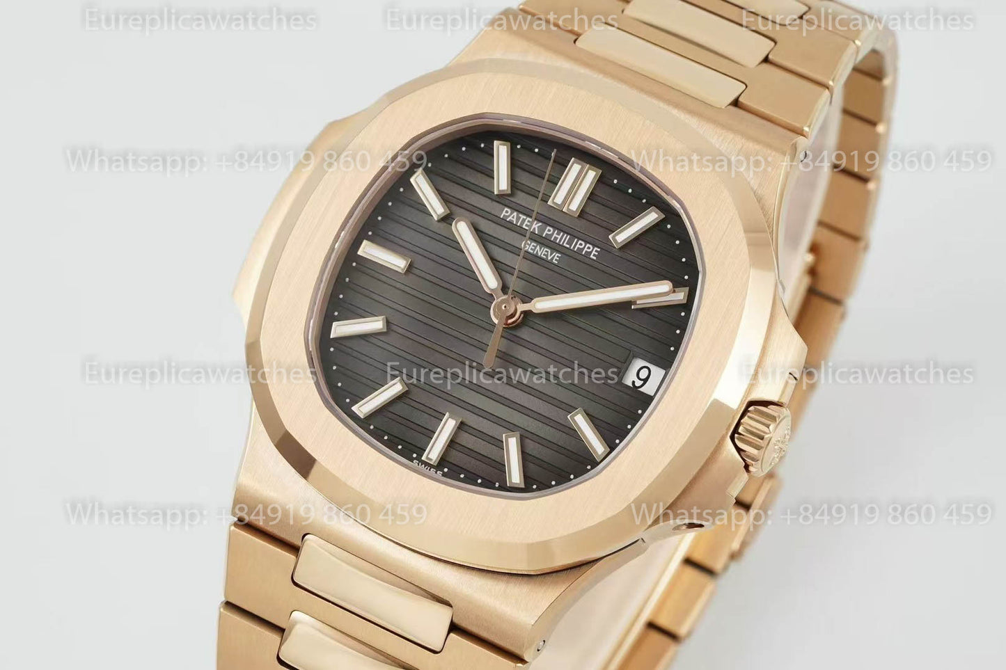 Patek Philippe Nautilus 5711/1R-001 Or rose 1:1 Meilleure version DDF Factory Cadran gris