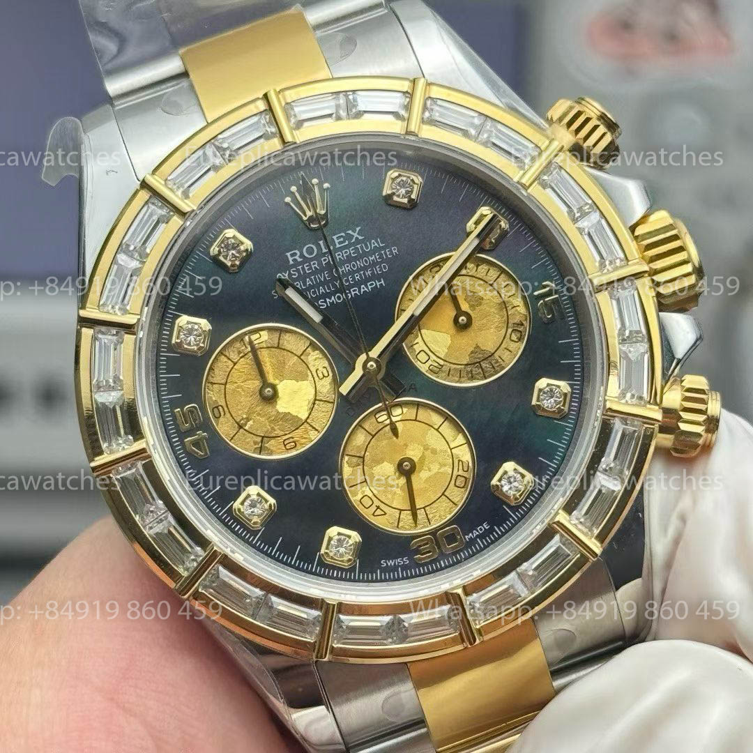 Rolex Daytona Versteckte Bambus-Diamant-Edition – Tahiti-Perlmutt-Zifferblatt (PPM Factory)