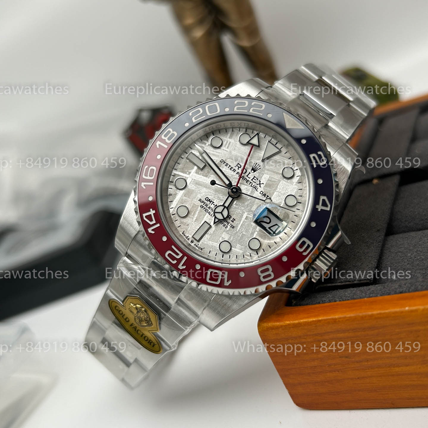 Rolex GMT Master II M126719blro-0002 1:1 Meilleur clone Gold Factory Cadran Météorite V3 Ultimate
