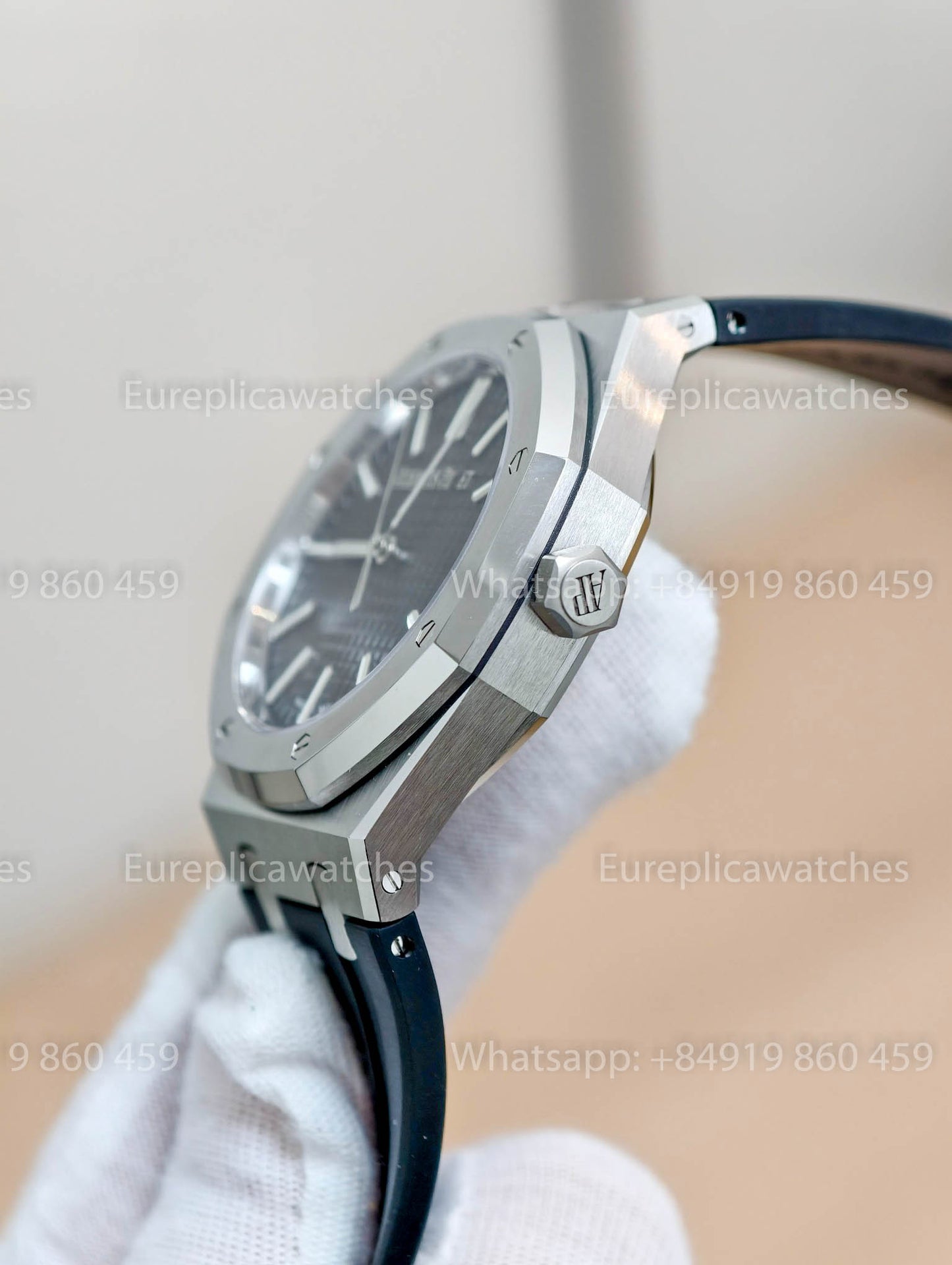 DDF Audemars Piguet Royal Oak 15510ST Blue Dial Black Rubber Strap 1:1 Best Version