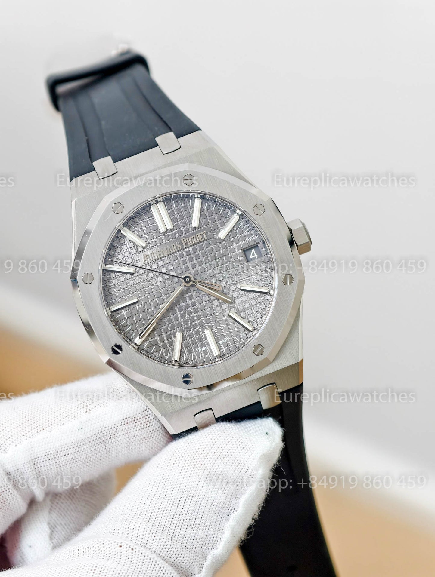 DDF Audemars Piguet Royal Oak 15510ST Grey Dial Black Rubber Strap 1:1 Best Version