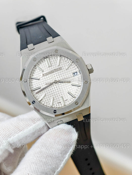 DDF Audemars Piguet Royal Oak 15510ST White Dial Black Rubber Strap 1:1 Best Version