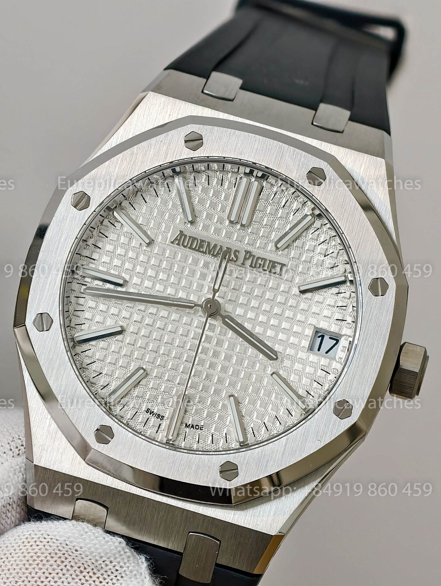 DDF Audemars Piguet Royal Oak 15510ST White Dial Black Rubber Strap 1:1 Best Version
