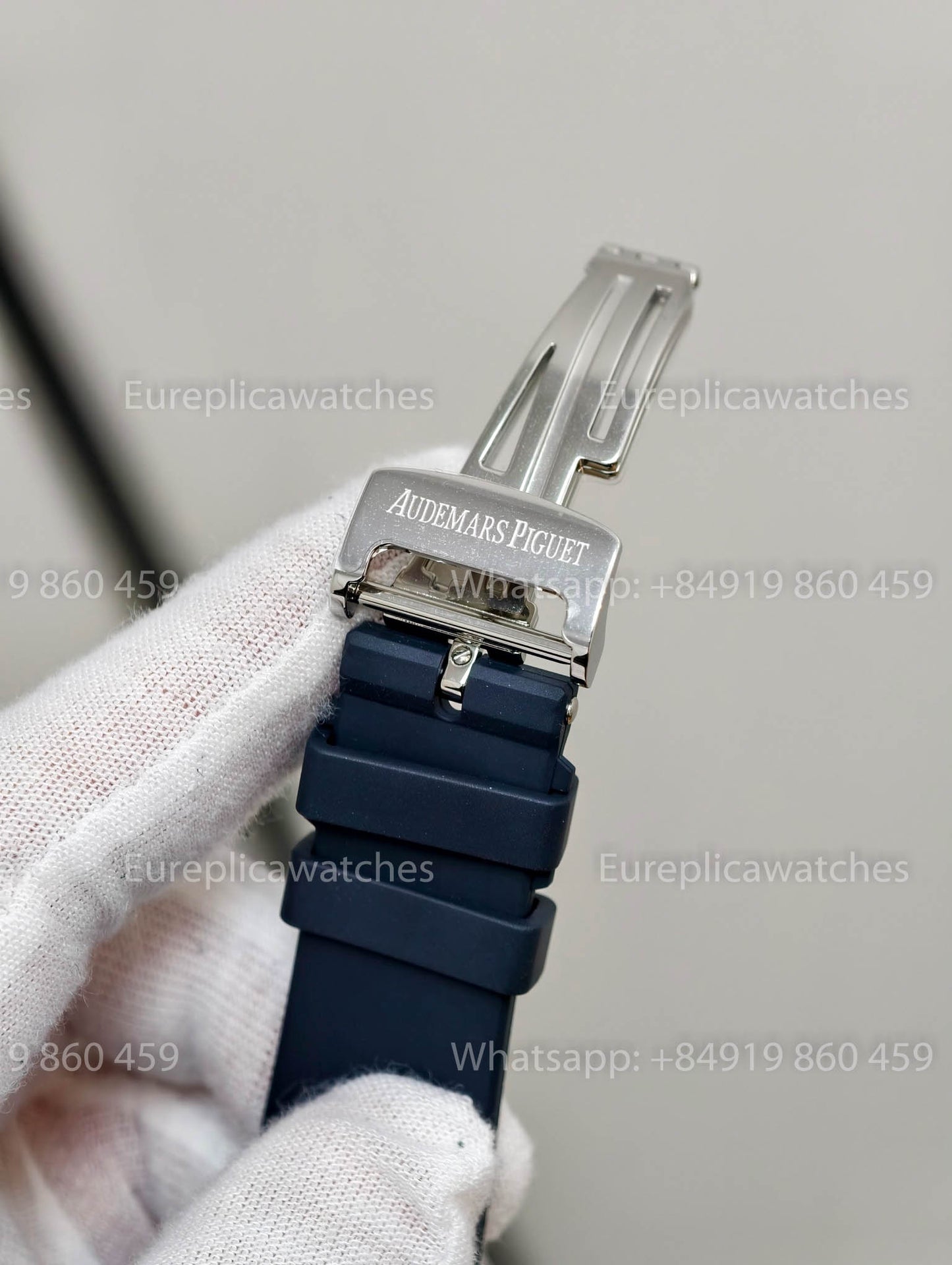 DDF Audemars Piguet Royal Oak 15510ST Blue Dial Blue Rubber Strap 1:1 Best Version
