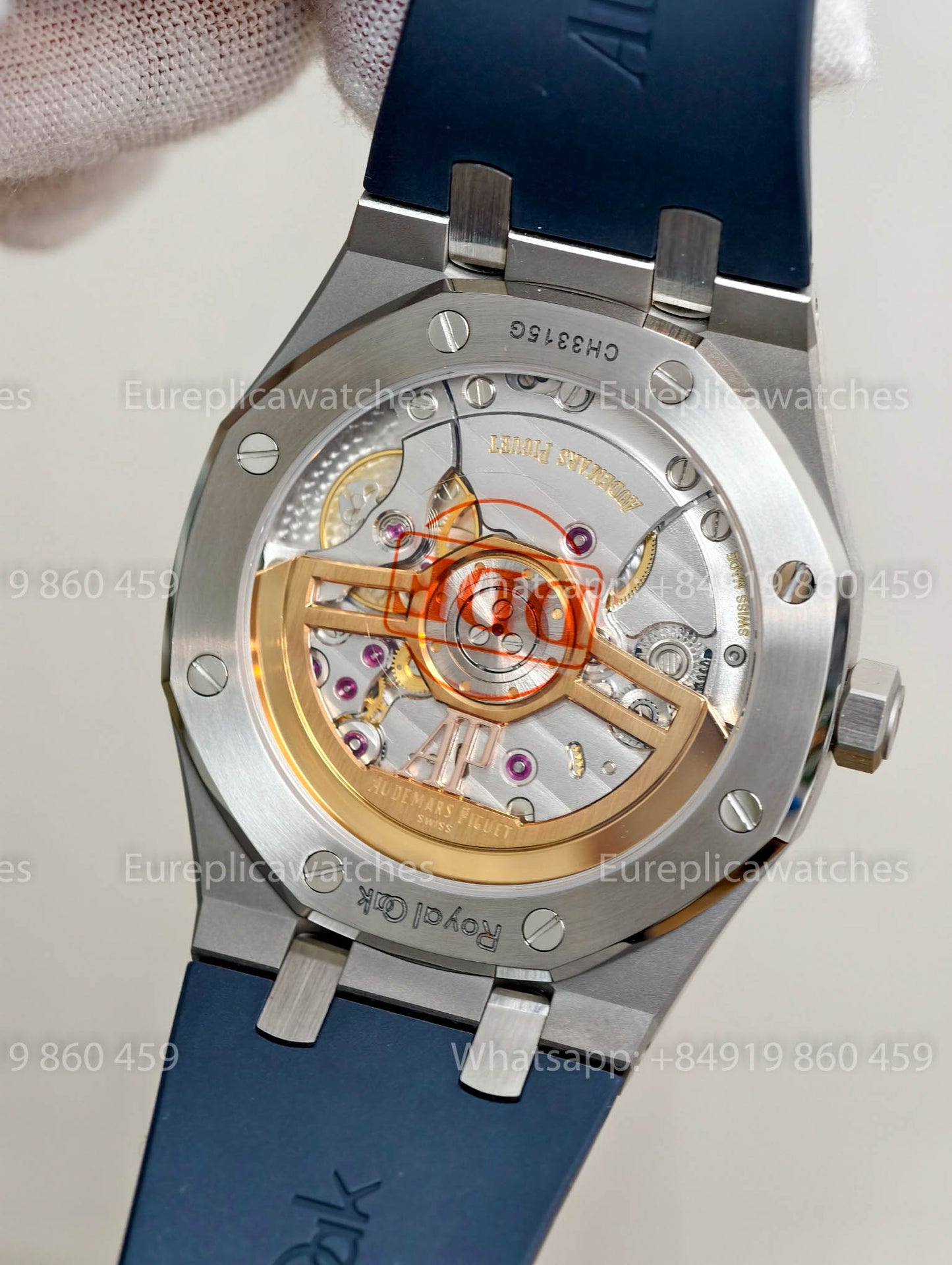 DDF Audemars Piguet Royal Oak 15510ST Blue Dial Blue Rubber Strap 1:1 Best Version