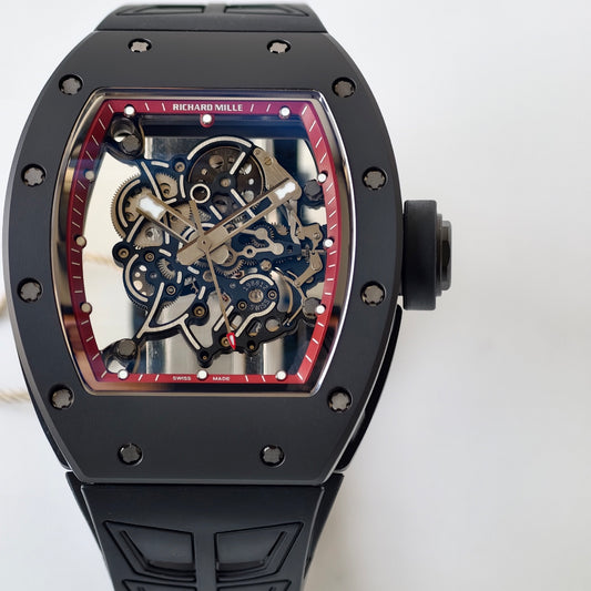 UMI RICHARD MILLE RM055 Black Ceramic Case 1:1 High-Grade Custom Edition Red Dial