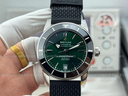BLS Factory Breitling Superocean Heritage B20 42mm 1:1 Best Version Green Dial Rubber Strap