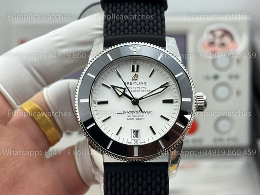 BLS Factory Breitling Superocean Heritage B20 42mm 1:1 Best Version White Dial Rubber Strap