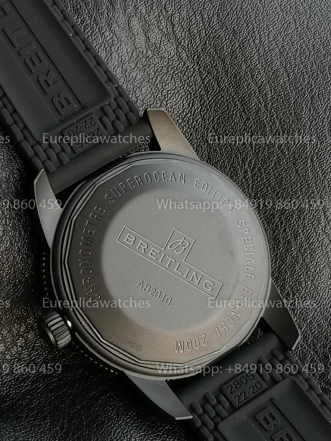 GF Factory Breitling SuperOcean Heritage II 42mm AB2010 42mm 1:1 Best Version Black RG Dial Rubber Strap