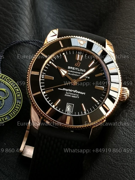 GF Factory Breitling SuperOcean Heritage II 42mm AB2010 42mm 1:1 Best Version RG Dial Rubber Strap