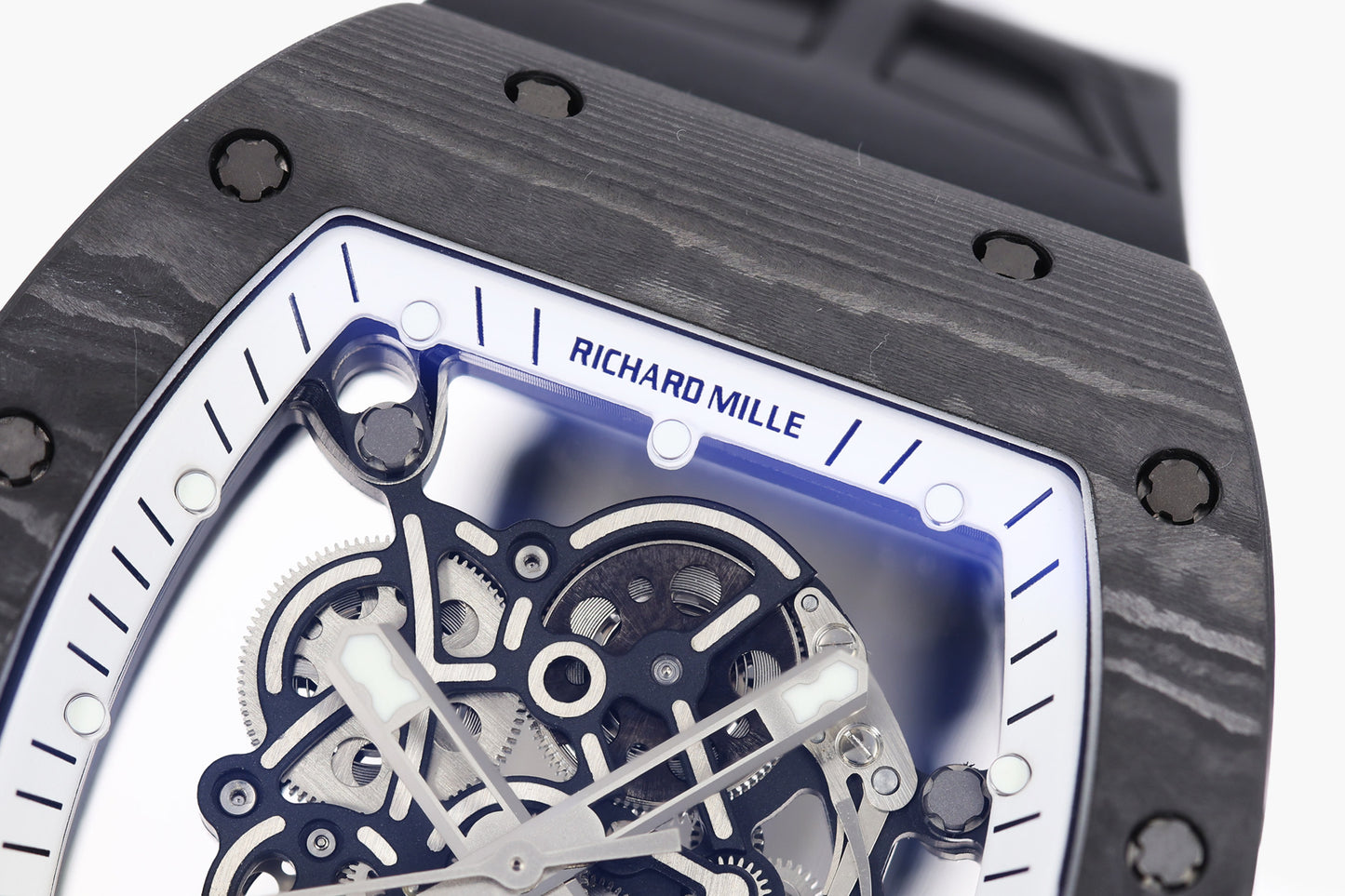 ZF Factory - RICHARD MILLE  RM055  NTPT V3 Carbon Fiber Case White Dial