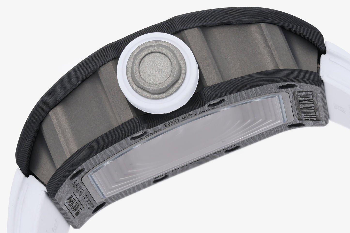 ZF Factory - RICHARD MILLE  RM055  NTPT V3 Carbon Fiber Case White Strap