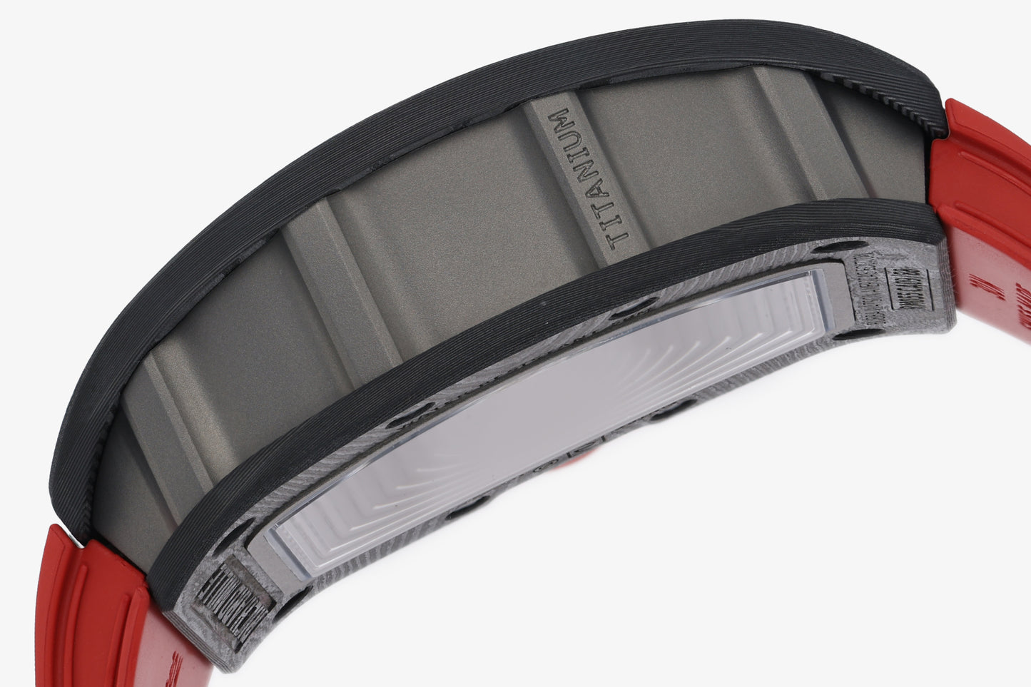 ZF Factory - RICHARD MILLE  RM055  NTPT V3 Carbon Fiber Case  Red Strap