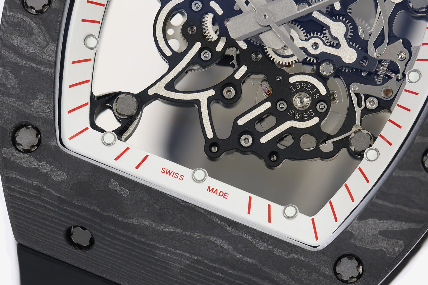 ZF Factory - RICHARD MILLE  RM055  NTPT V3 Carbon Fiber Case Black Rubber