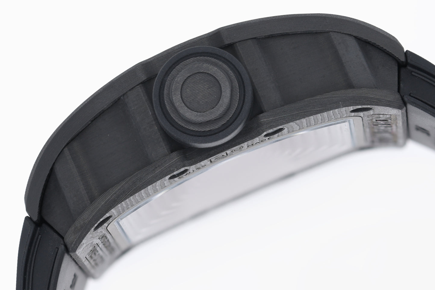 ZF Factory - RICHARD MILLE  RM055  NTPT V3 Carbon Fiber Case Black Rubber