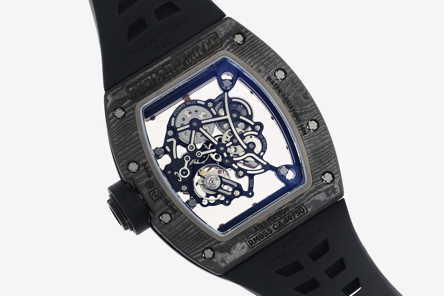 ZF Factory - RICHARD MILLE  RM055  NTPT V3 Carbon Fiber Case Black Rubber