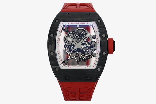 ZF Factory - RICHARD MILLE  RM055  NTPT V3 Carbon Fiber Case Red Strap and Knob