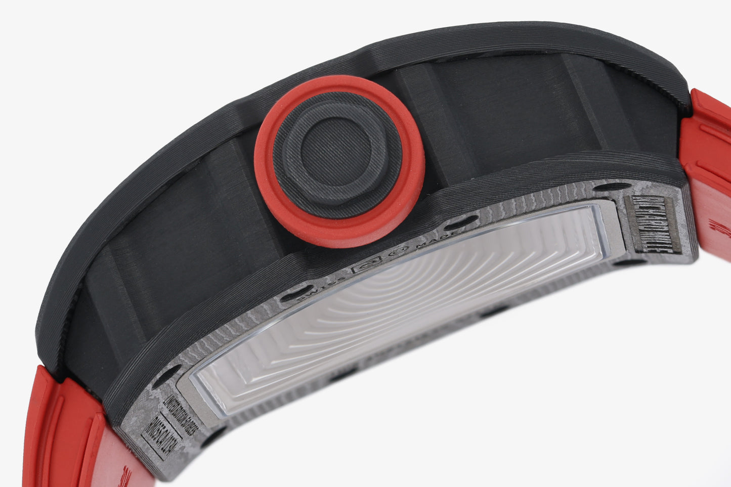 ZF Factory - RICHARD MILLE  RM055  NTPT V3 Carbon Fiber Case Red Strap and Knob