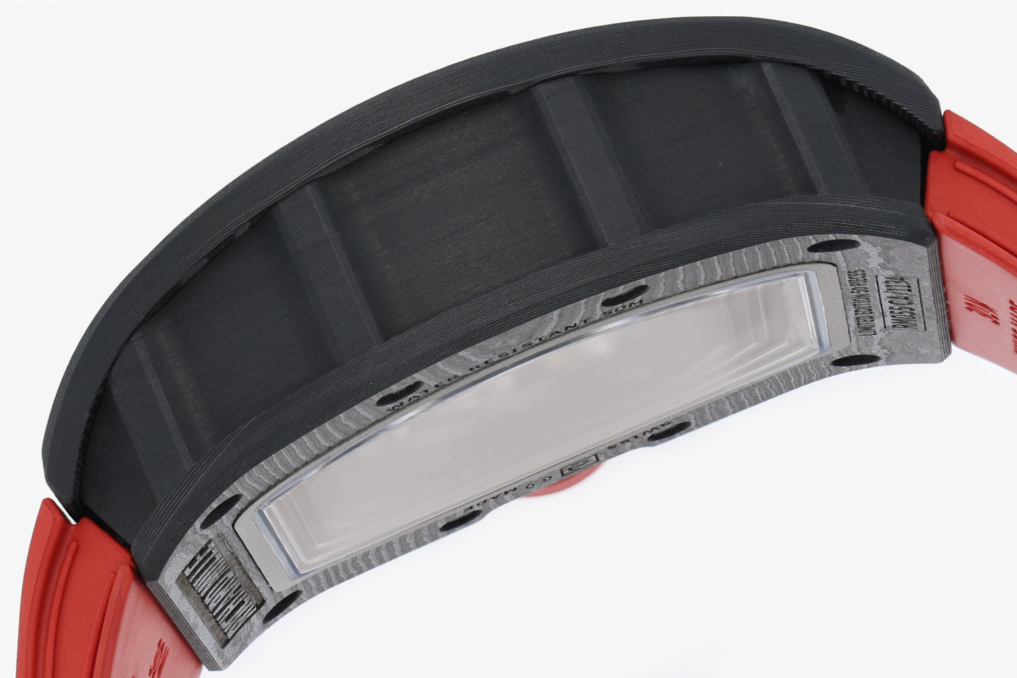 ZF Factory - RICHARD MILLE  RM055  NTPT V3 Carbon Fiber Case Red Strap and Knob