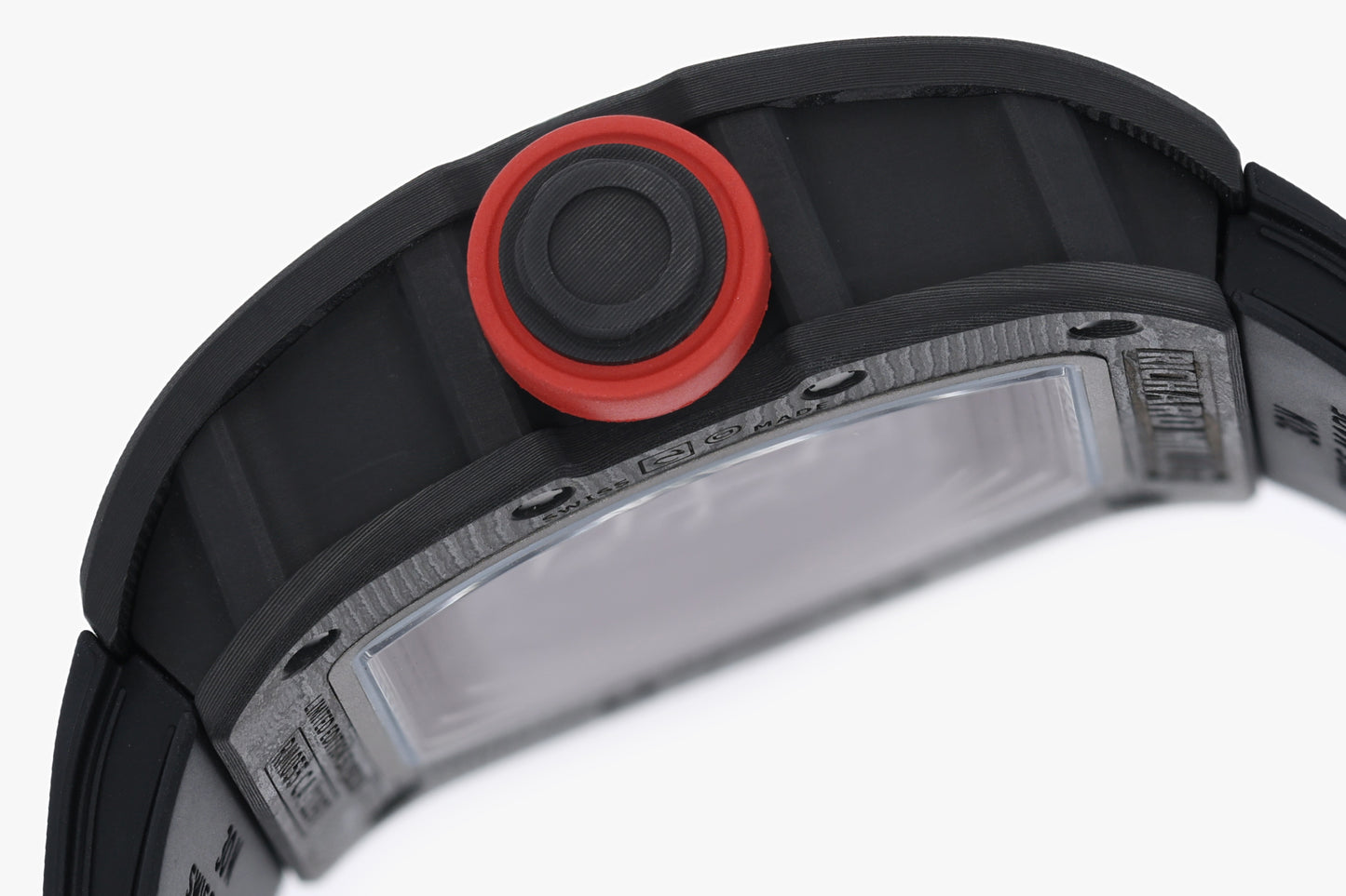 ZF Factory - RICHARD MILLE RM055 NTPT V3 Carbon Fiber Case Red Knob Black Strap
