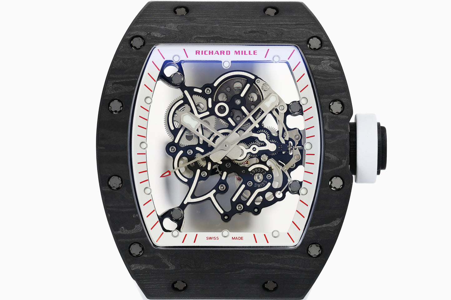 ZF Factory - RICHARD MILLE  RM055  NTPT V3 Carbon Fiber Case Black Strap