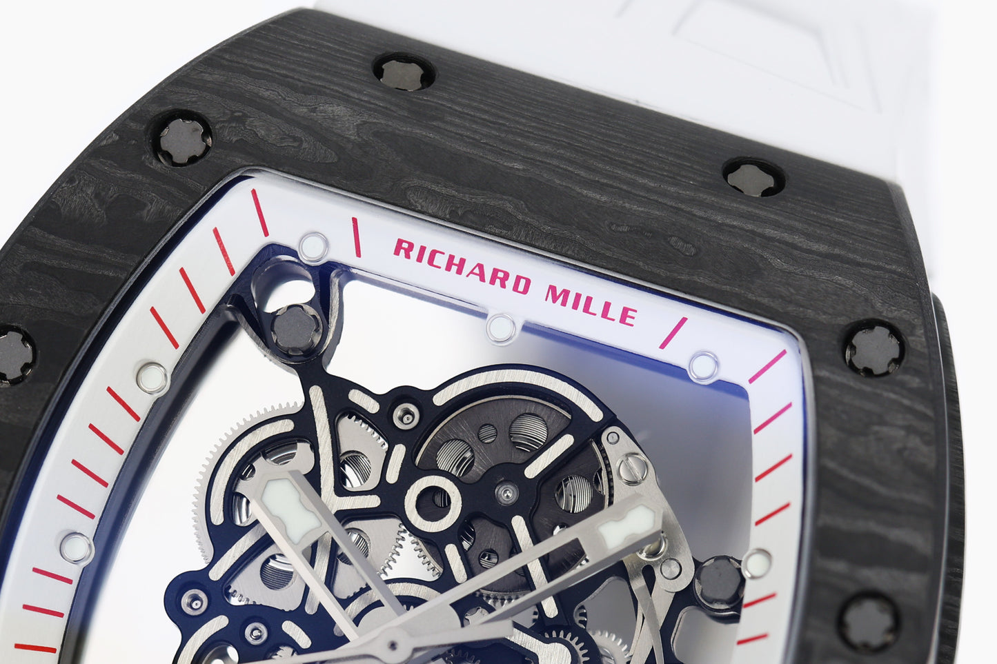 ZF Factory - RICHARD MILLE  RM055  NTPT V3 Carbon Fiber Case Black Strap