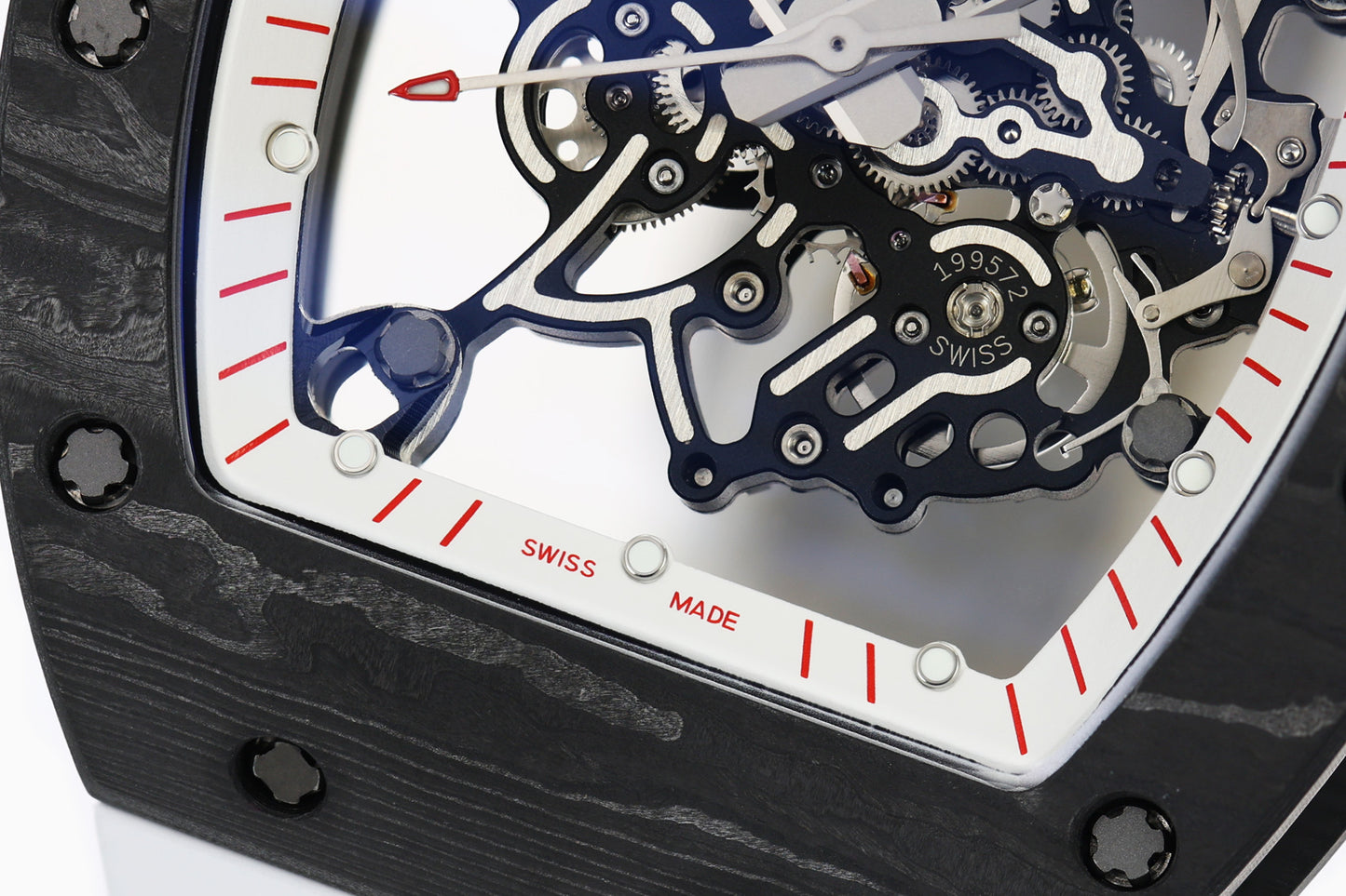 ZF Factory - RICHARD MILLE  RM055  NTPT V3 Carbon Fiber Case Black Strap