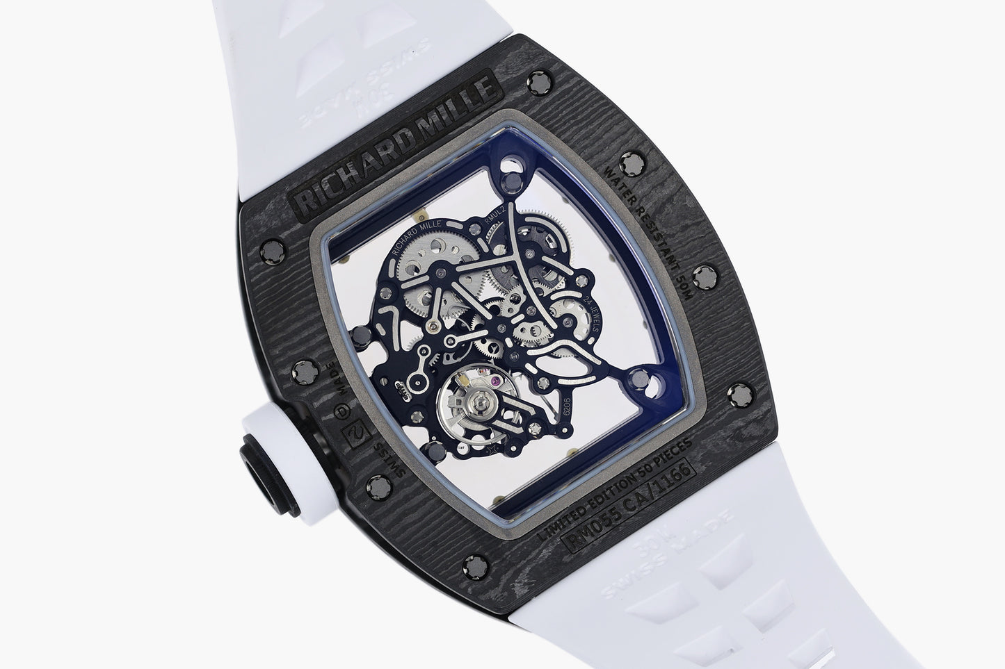 ZF Factory - RICHARD MILLE  RM055  NTPT V3 Carbon Fiber Case Black Strap
