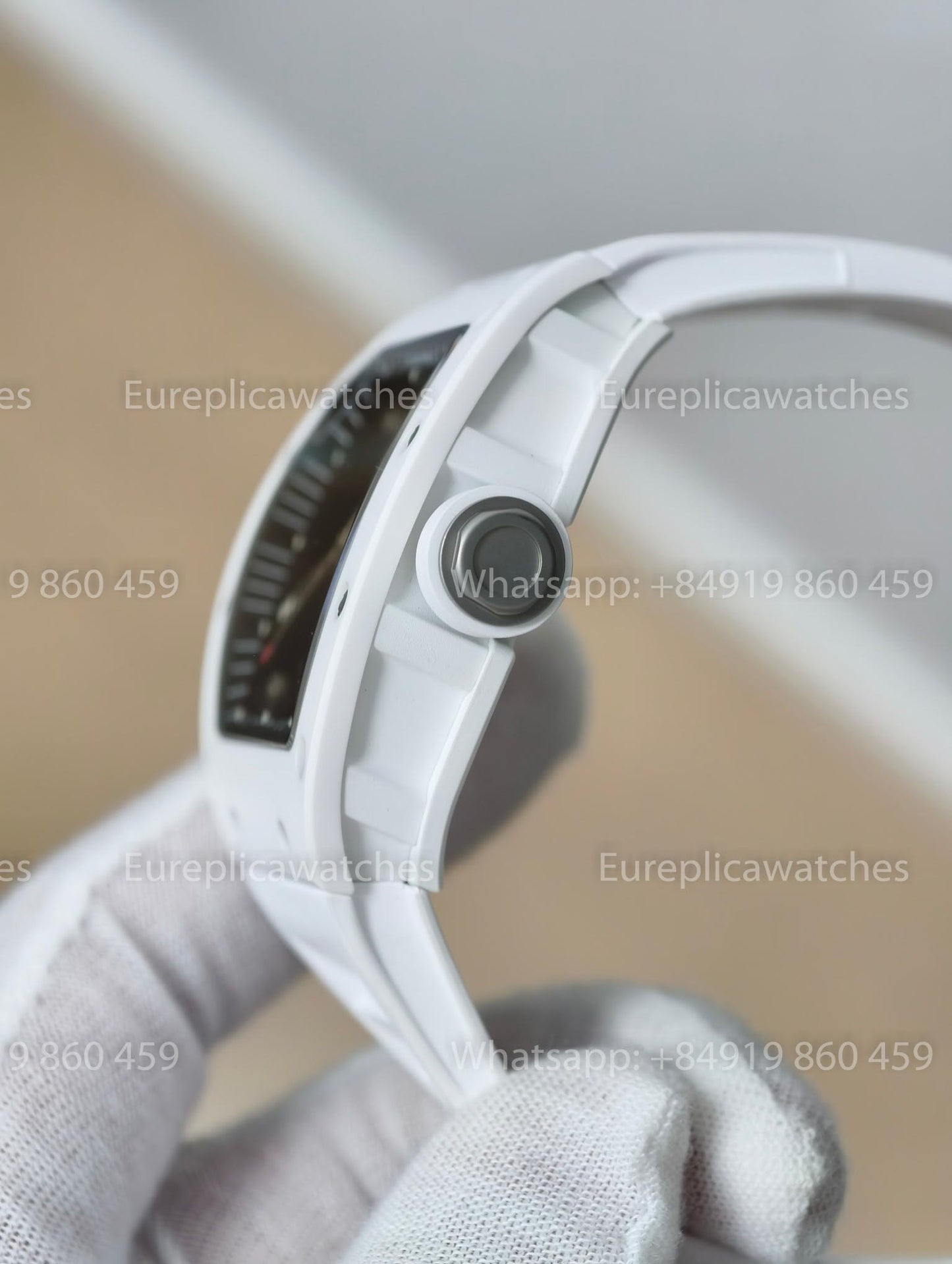 A9 Factory - Richard Mille RM055 White Ceramic Case and watch strap
