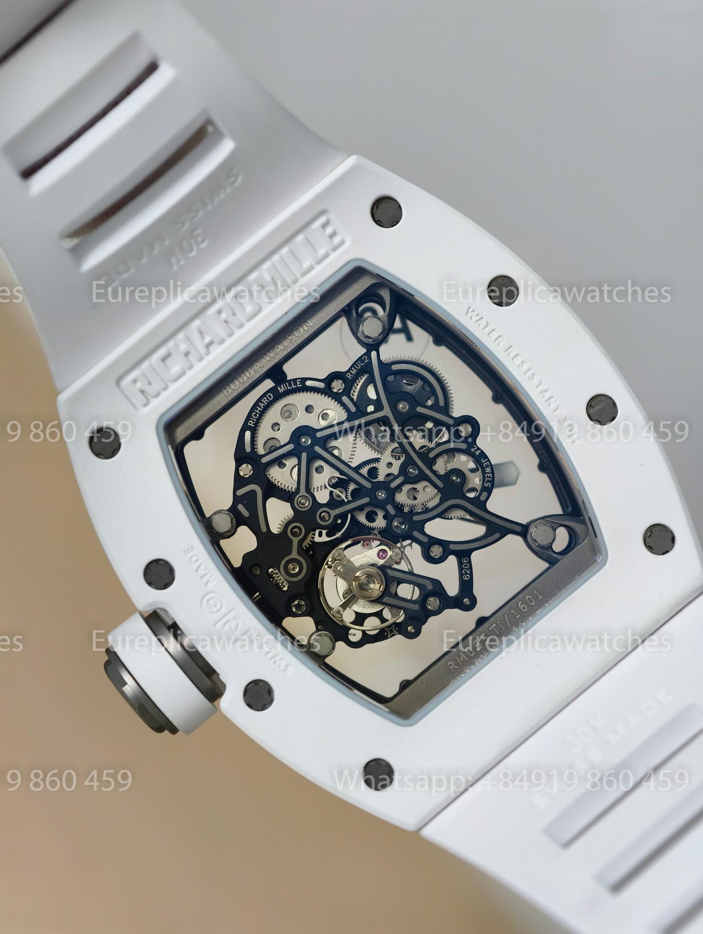A9 Factory - Richard Mille RM055 White Ceramic Case and watch strap