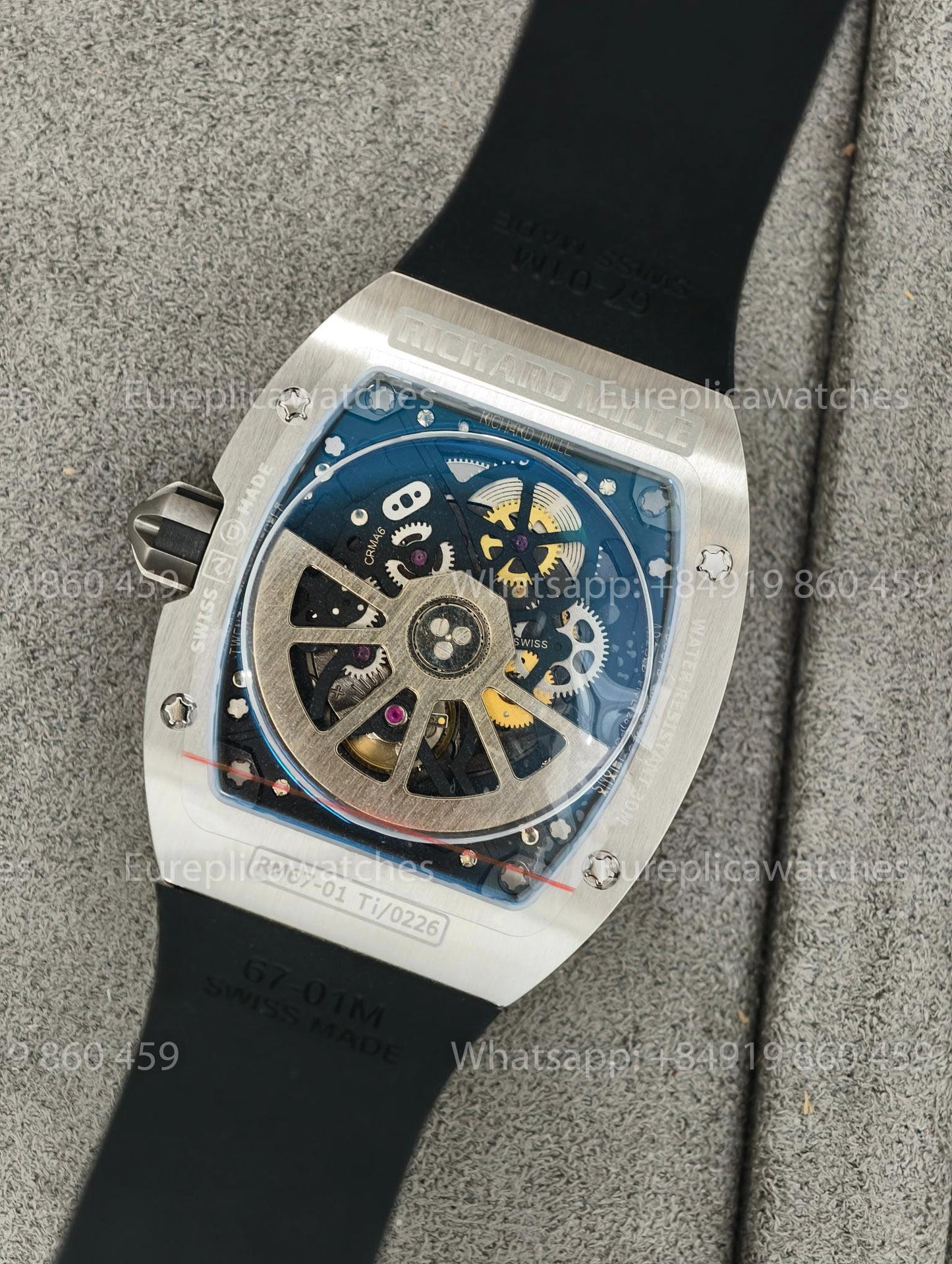 Best Factory - Richard Mille RM67-01 Titanium Includes 1 fabric watch strap.