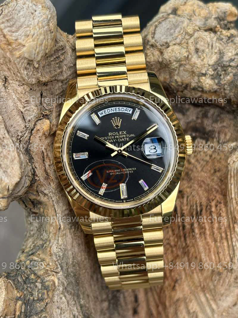 VSF Factory - Rolex Day Date 40 M228238  Black Dial Yellow Gold VS Factory V2