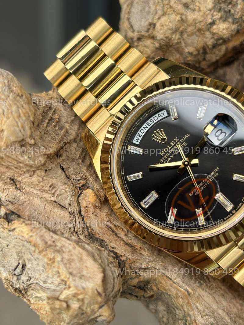 VSF Factory - Rolex Day Date 40 M228238  Black Dial Yellow Gold VS Factory V2