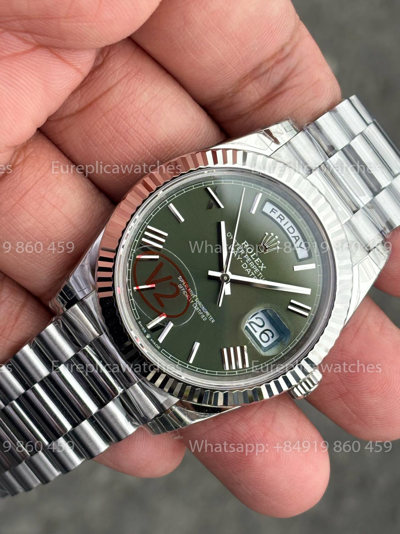 VSF Factory - Rolex Day Date 40 M228239-0033 Olive Dial 228239-0033 VS Factory V2
