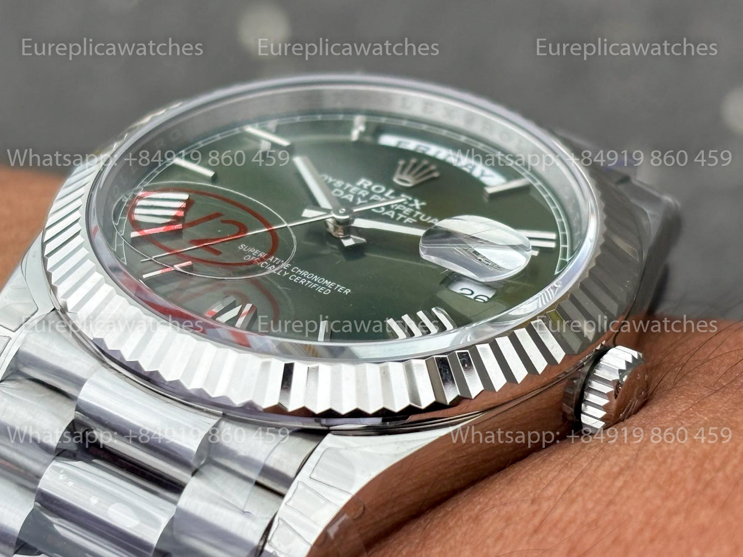 VSF Factory - Rolex Day Date 40 M228239-0033 Olive Dial 228239-0033 VS Factory V2