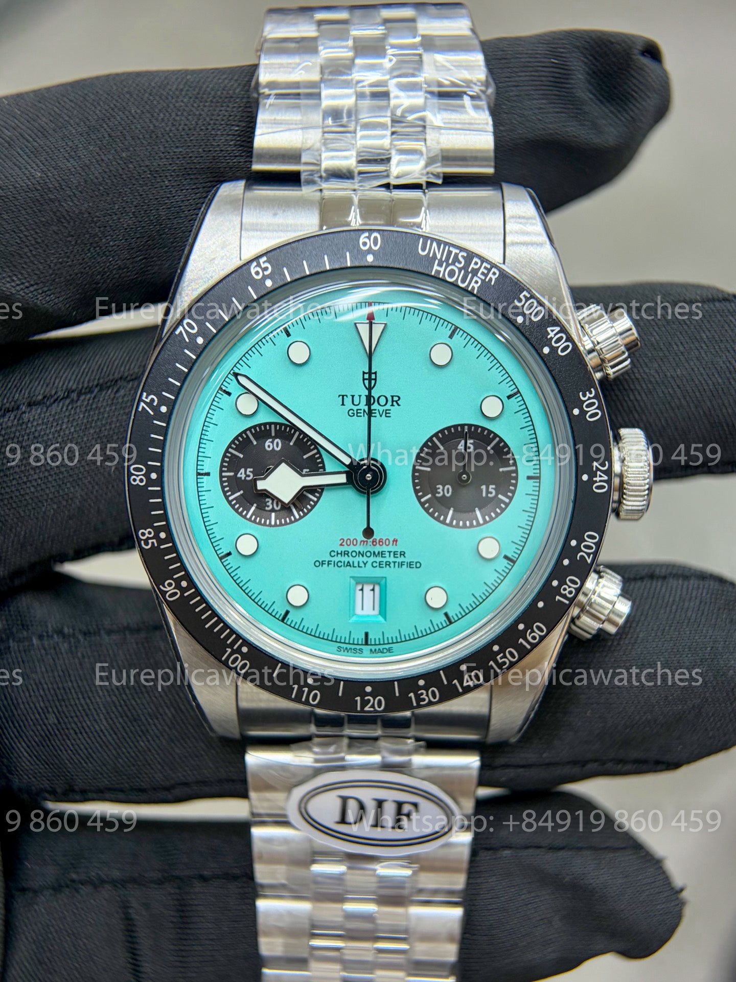 DiF Factory Tudor Black Bay Chrono M79360 41mm – Dandong 7750 Turquoise Dial