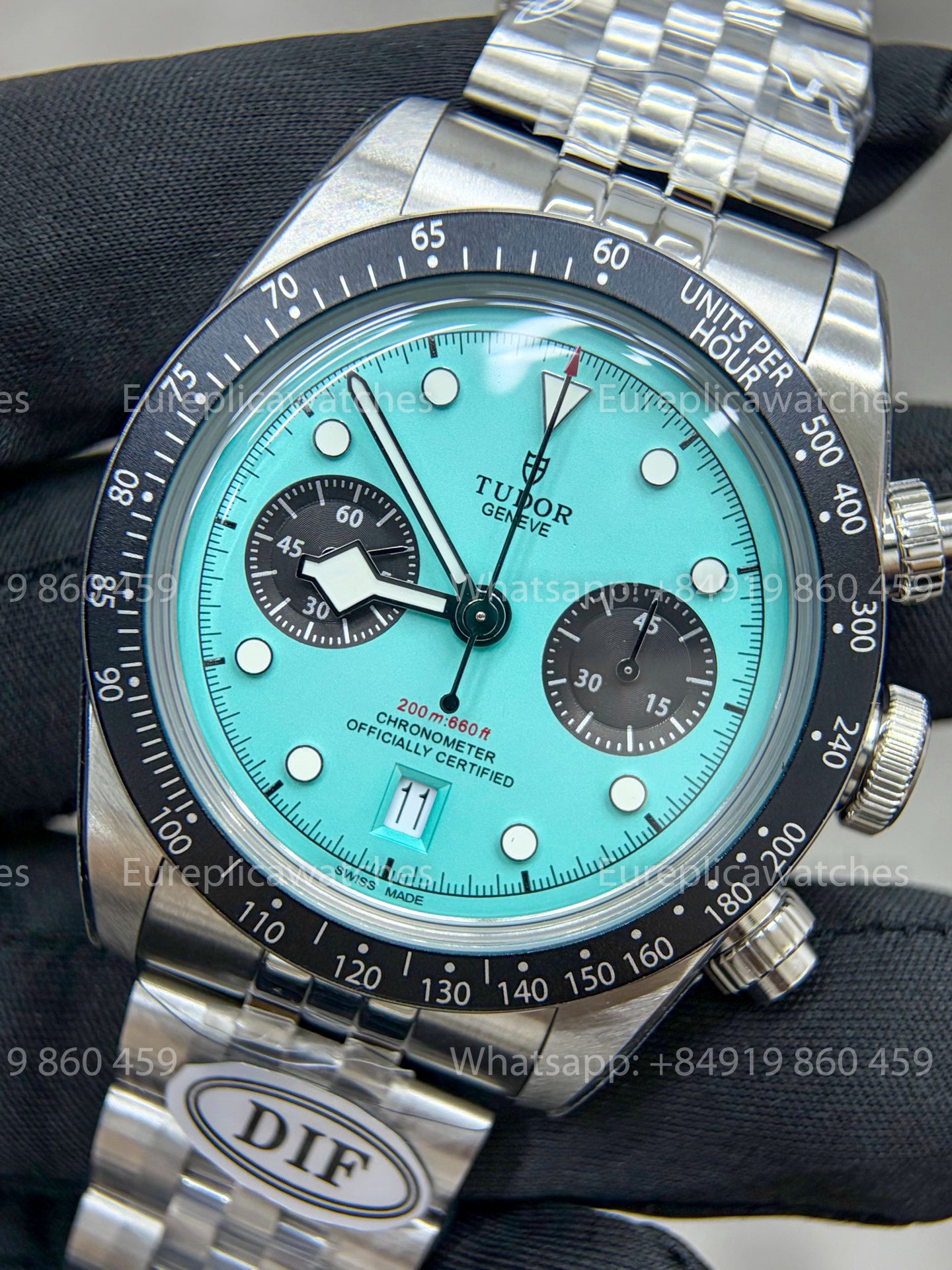 DiF Factory Tudor Black Bay Chrono M79360 41mm – Dandong 7750 Turquoise Dial
