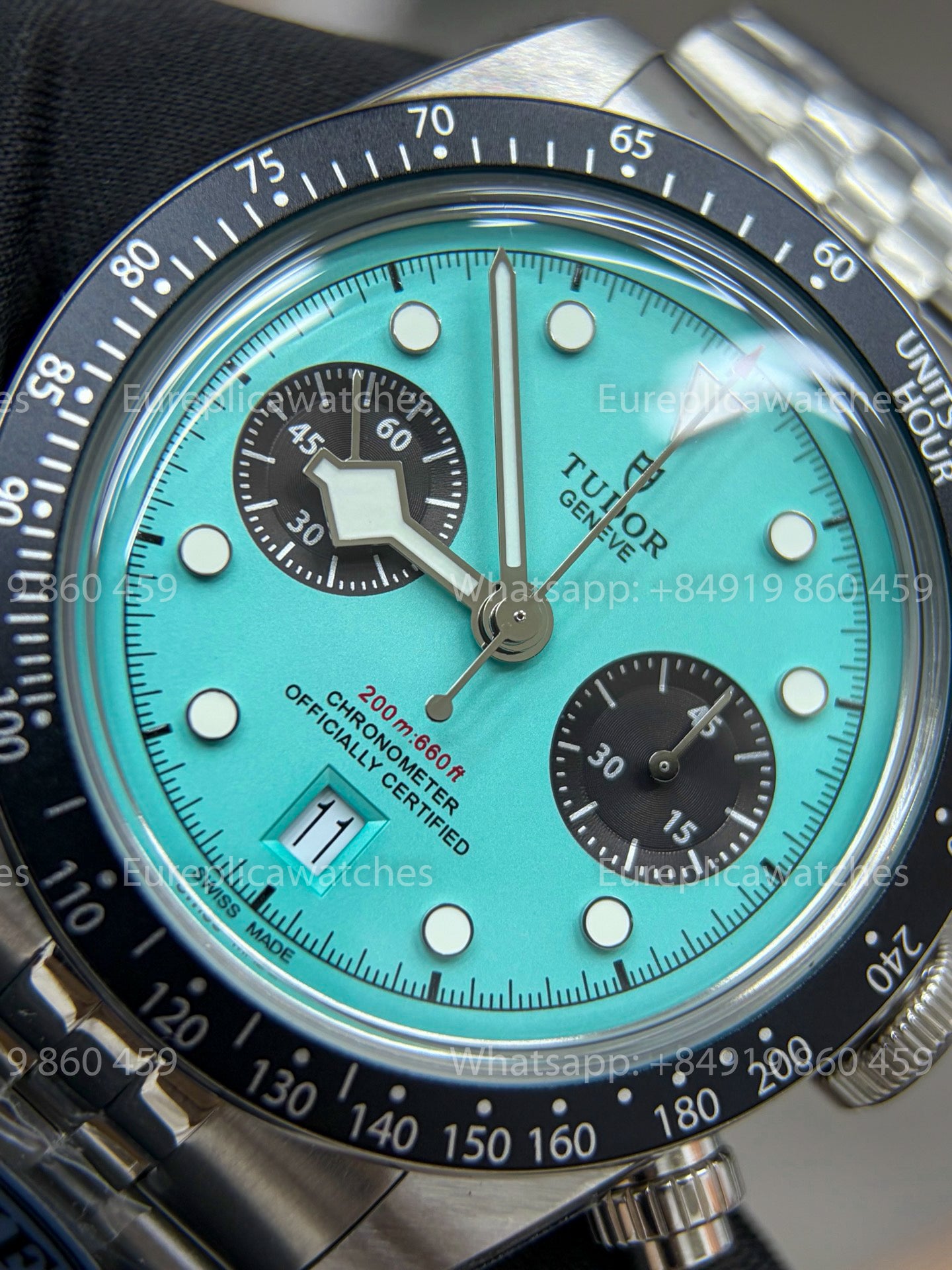 DiF Factory Tudor Black Bay Chrono M79360 41mm – Dandong 7750 Turquoise Dial