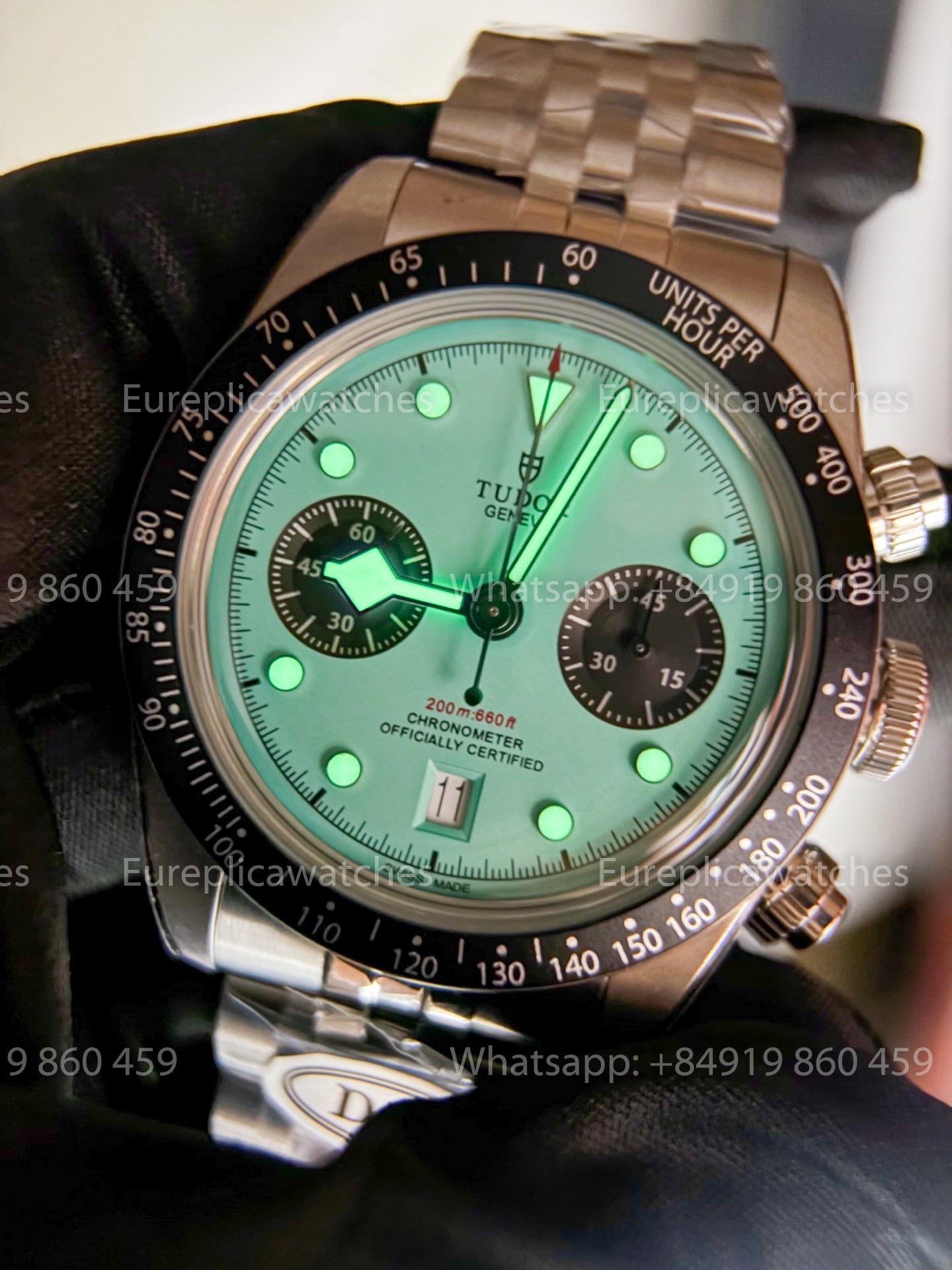 DiF Factory Tudor Black Bay Chrono M79360 41mm – Dandong 7750 Turquoise Dial